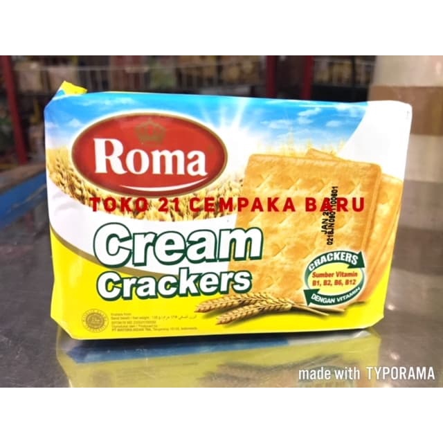 

Roma Malkist Rasa Cream Crackers Kuning 105 gram | Krakers Krim Biskuit Biscuit 105g Murah Promo