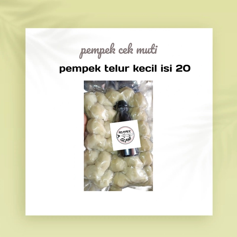 

PEMPEK PALEMBANG TELUR KECIL ISI 25 VAKUM+ CUKO