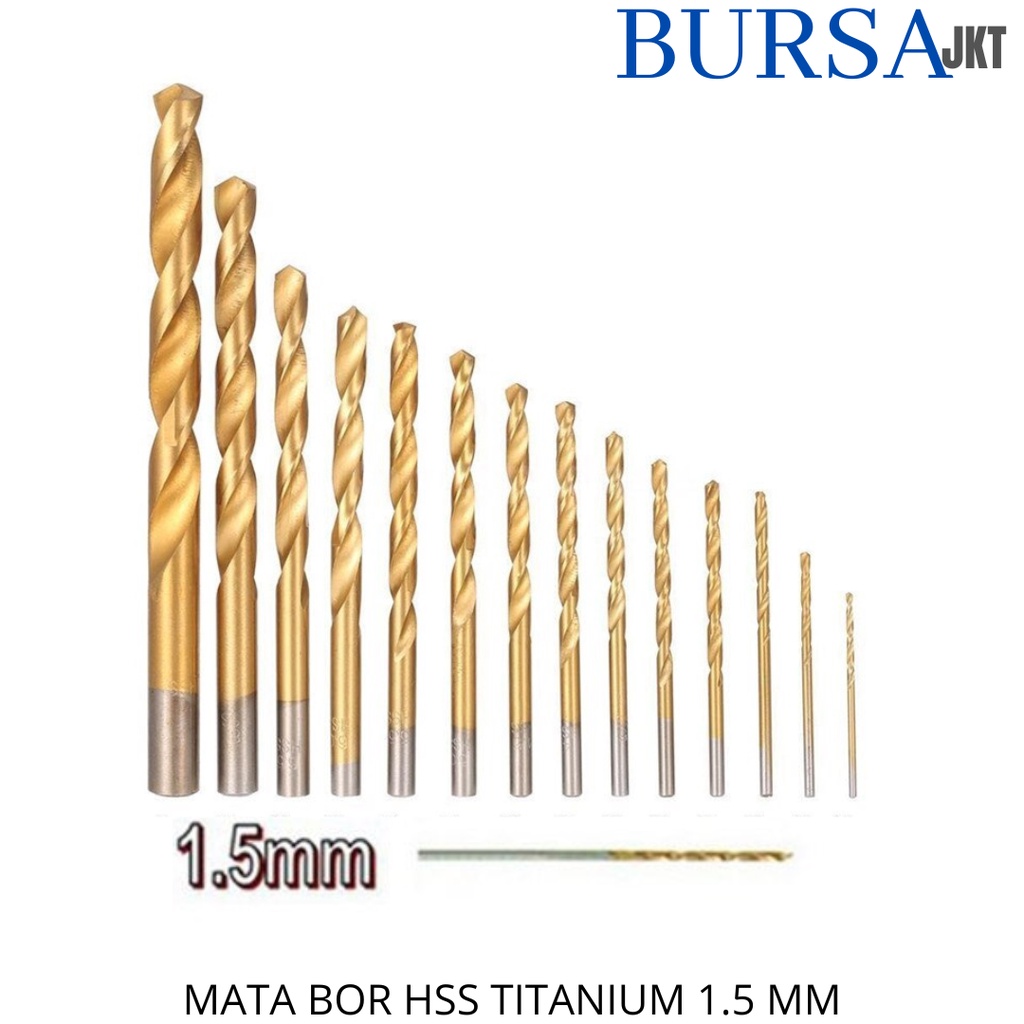 MATA BOR HSS GOLD TITANIUM COATED DRILL BIT 4241 1.5 MM