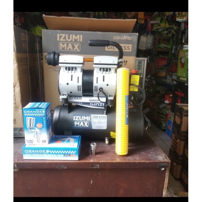 paket cat kompresor 9 liter oiles izumi max 3/4hp