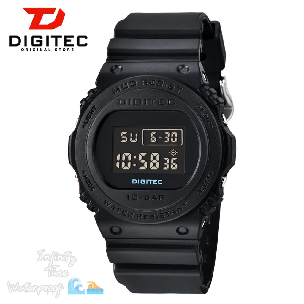 Jam Tangan Digitec DG5110T 5110 Cowok Digital Strap Rubber Kualitas Original Waterproof