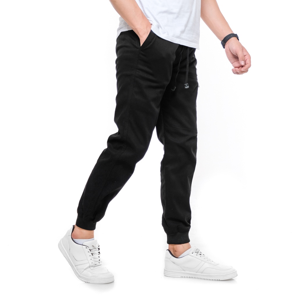 Promo Outfit Celana Panjang Jogger Chinos Pria  Saku Resleting Terbaru PREMIUM QUALITY