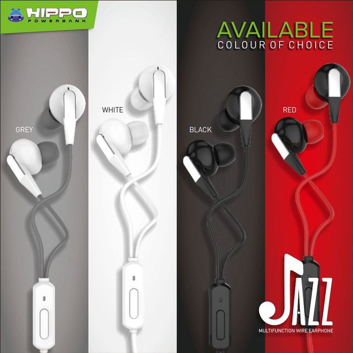 Handsfree / Earphone / Headset HIPPO JAZZ Berkualitas Garansi Resmi