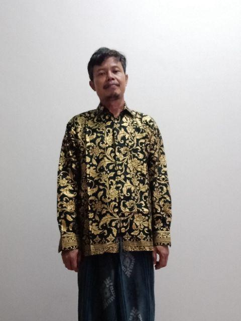 Bswart Batik Hrb026 Kenongo Hem Pendek Padi Pekalongan M L Xl Batik Pria Murah Modern Grosir