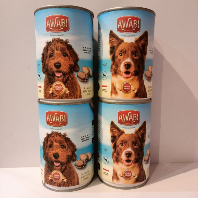 Awabi Abalone Can Puppy - Adult 415gr / Makanan Daging Kaleng Anjing Anakan - Dewasa