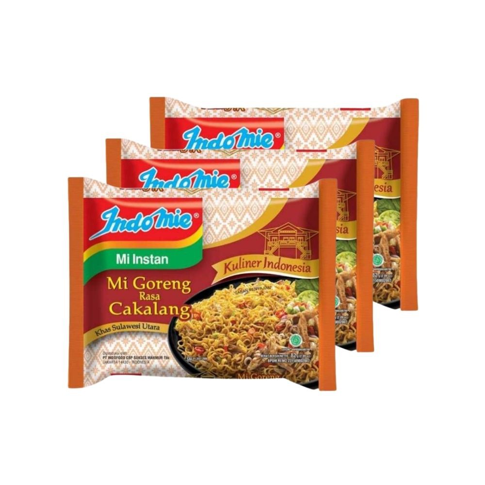 

3PCS Indomie Goreng Cakalang Mie Instan Kuliner Indonesia Khas Sulawesi Utara - 3pcs x 82gr