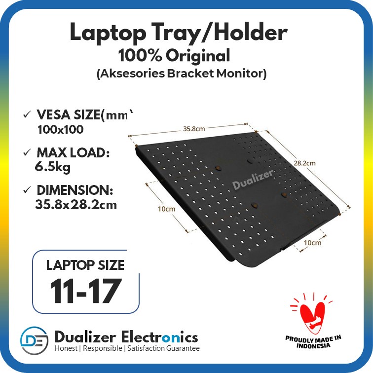 Aksesoris Bracket Monitor - Tatakan Alas Laptop/Notebook Padded Tray Plate Mount