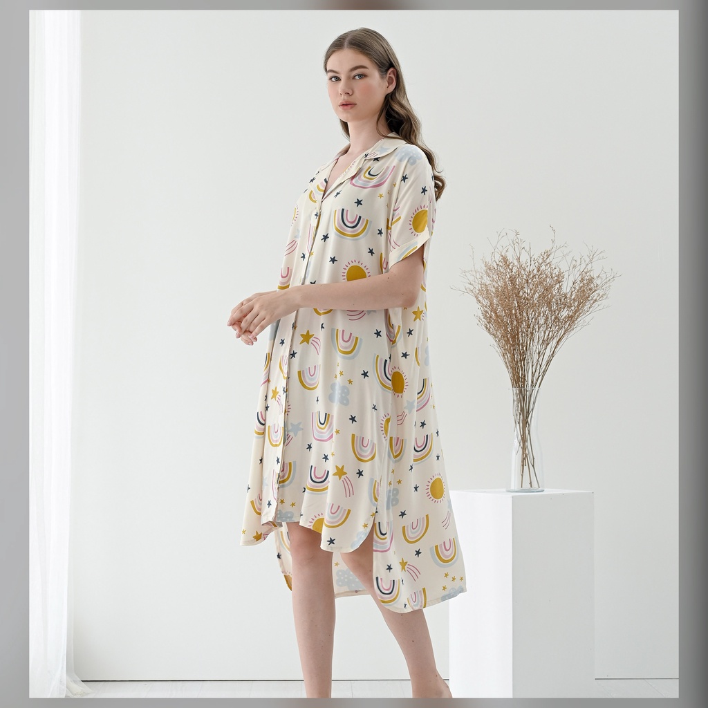 Yoko Nightdress - Sleepwear Daster-Rainbow