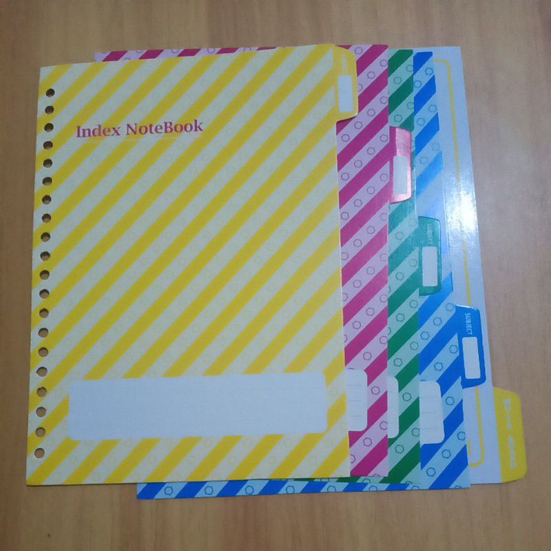 

Pembatas binder note index A5 20 ring 5 warna 1 set
