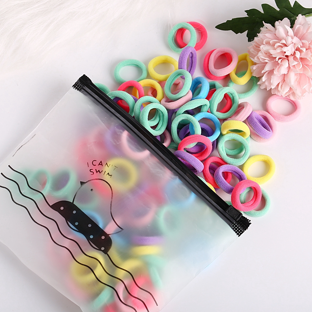 Hair Accessories Hair Ring Lovely Child Candy Colors Fluorescent Color Hair Rope  Small Rubber Band