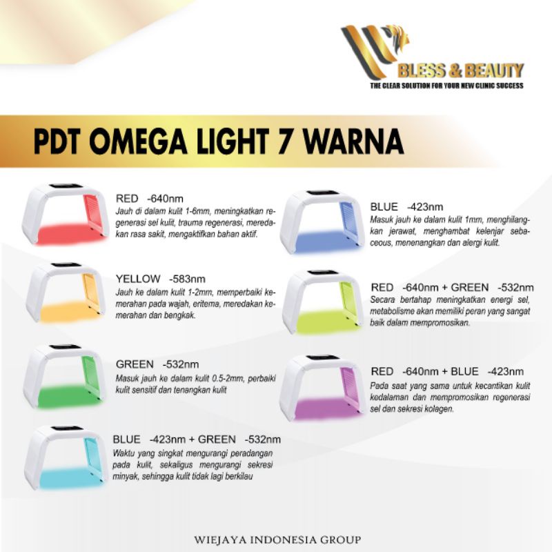 PDT LIGHT OMEGA LIGHT 7 COLOR MASKER LIGHT