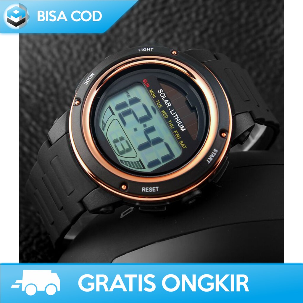 JAM TANGAN PRIA SOLAR CHARGE ORIGINAL SKMEI DG1096 - JAM TANGAN COWOK DIGITAL TENAGA SURYA MURAH