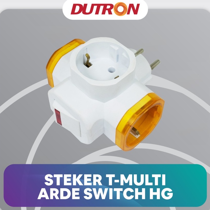 Steker T On Off Arde Dutron Colokan Cabang 3 Cagak DV-STA-01S-HG SNI
