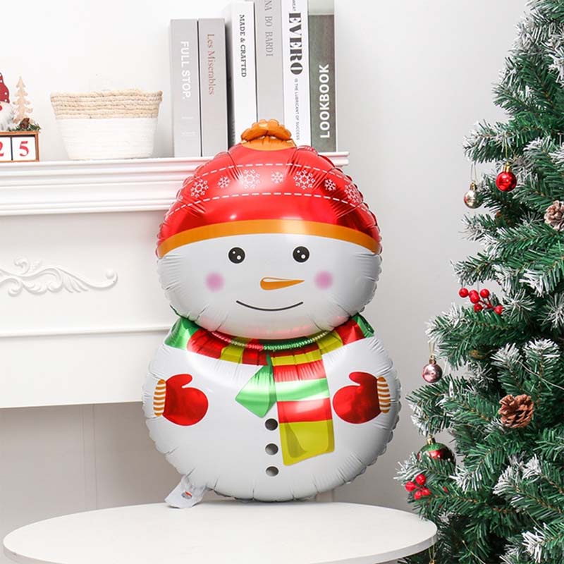 Balon Foil Tiup Desain Santa Reindeer Snowman Giant Untuk Dekorasi Pesta Natal