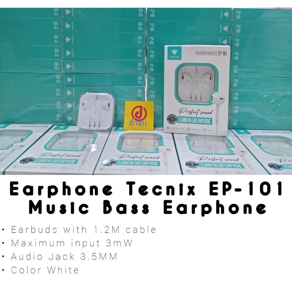 EARPHONE TECNIX EP101 EAPRHONE EXTRA BASS - DISASS JOGJA