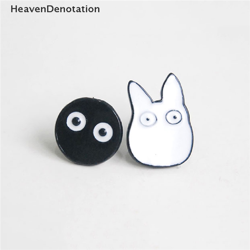 1 Pasang Anting Stud Tindik Desain Kartun Hewan Totoro Untuk Wanita