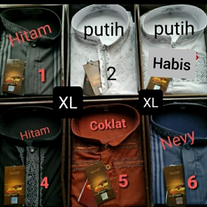 Yuuk Di Comot Baju Koko Atlas Elegant Lengan Panjang - Putih, L