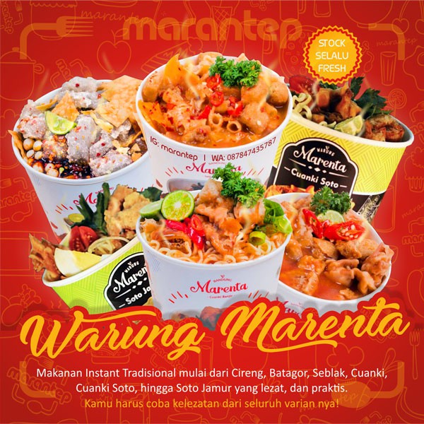 

[TERLARIS] MARENTA Cireng Seblak Batagor Cuanki Banjir Cuanki Kering Soto Jamur Makanan Instan Food