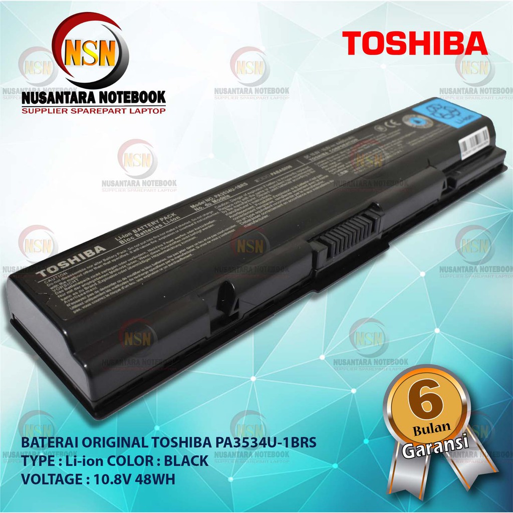 Baterai Original Toshiba Satellite A200 M200 M202 M203 PA3534U-1BRS