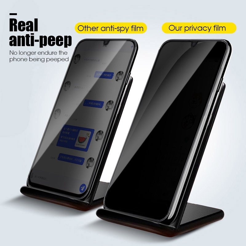 Samsung Galaxy Anti Spy 3D Full Cover Tempered Glass Film / Full Curved Privacy Screen Protector For Samsung Galaxy S9,S9Plus,S8,S8Plus,Note9,Note8,A10,A40,A70,A80,A90