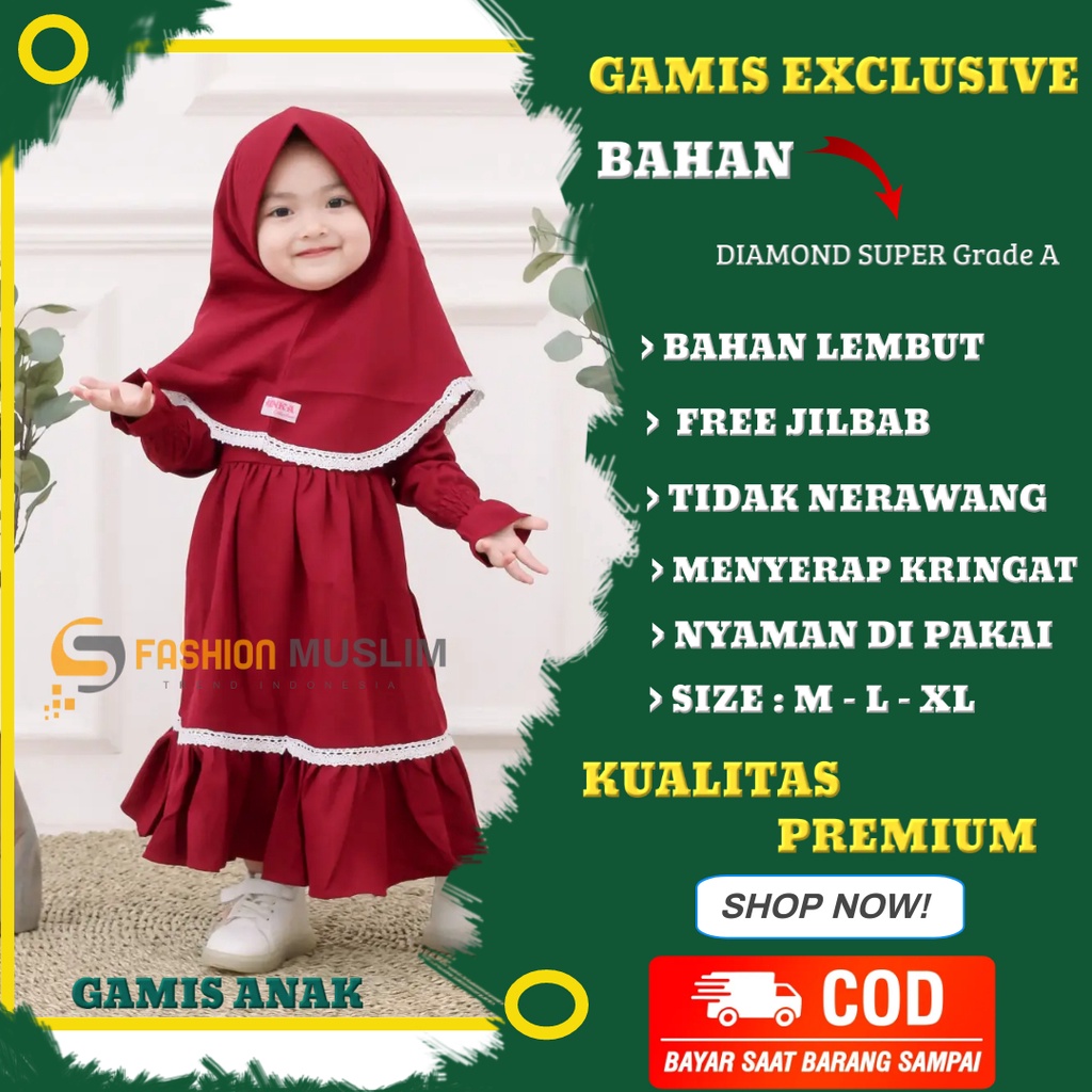 gamis anak perempuan 2022 umur 1 sampai 2 tahun gamis ank umur 3 sampai 4 tahun kualitas premium ter