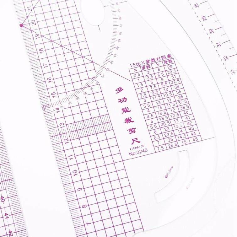 

Terbagus.. 7PCS/SET tailor ruler Clear measuring kit sewing drawing Yardstick ruler sleeve French arm curve set Paddle Whee ruler set