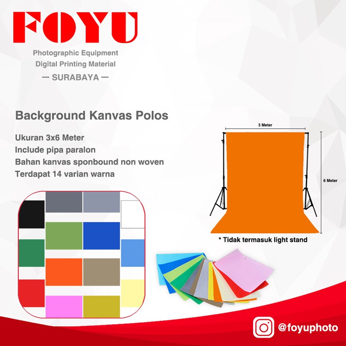 Background Kanvas Polos Uk 3x6 Mtr Shopee Indonesia