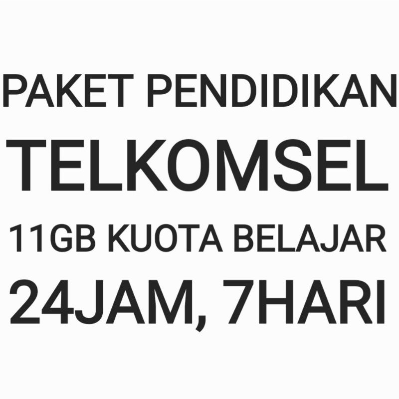 [CHAT CEK HARGA SEBELUM ORDER]Paket Pendidikan Internet Data Kuota Belajar 11GB Sekolah Online Telko