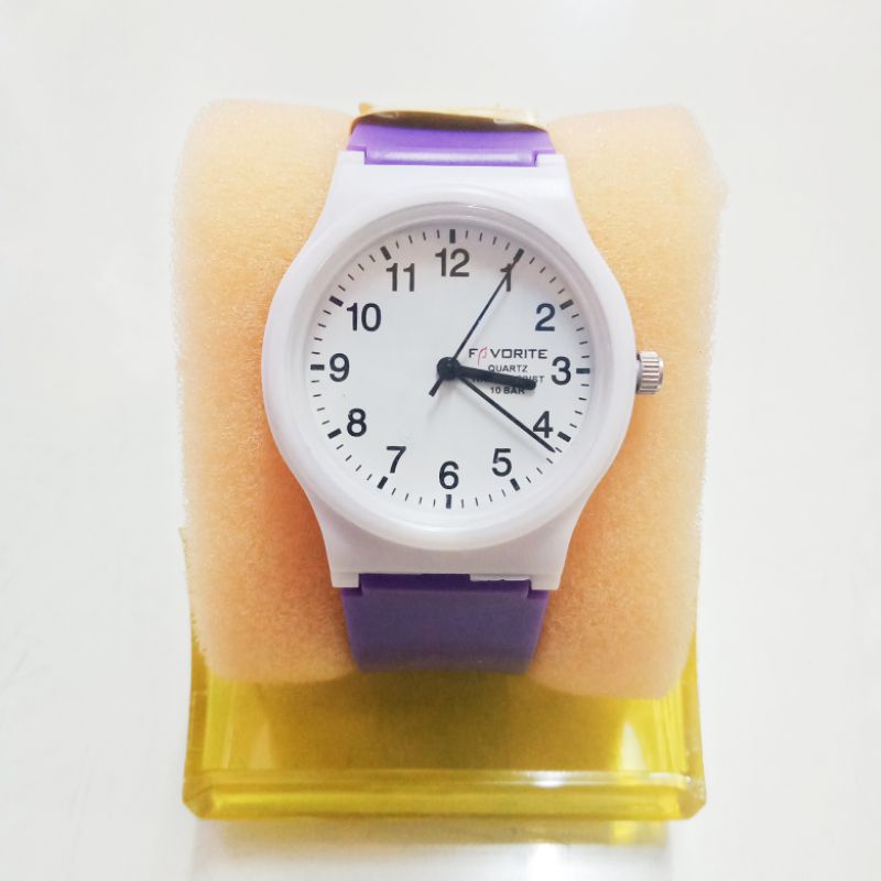 JAM TANGAN FAVORITE Warna Ungu Putih