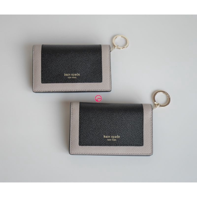 Kate Spade Margaux Small Key Ring Wallet Black Warmtaupe