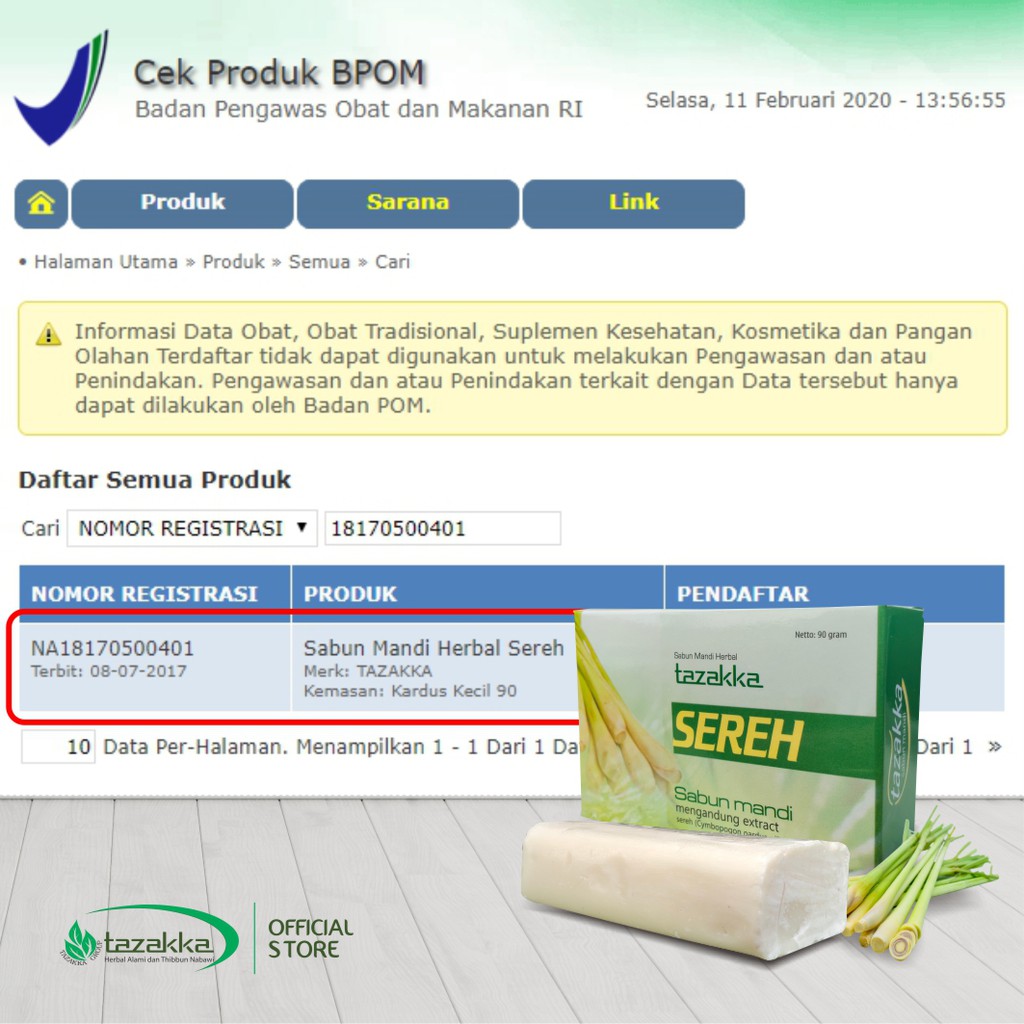 Sabun mandi herbal sereh tazakka alami tanpa efek samping kualitas terpercaya | ORIGINAL