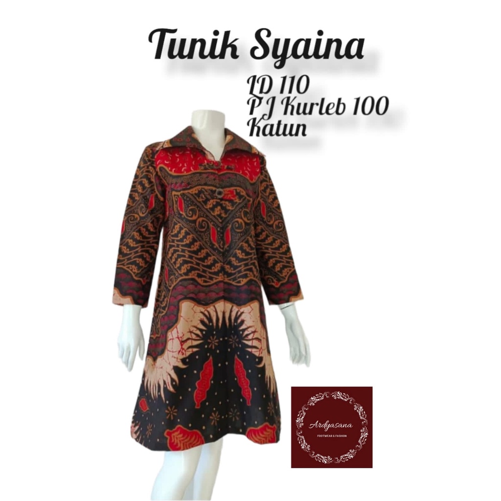 Tunik syaina batik solo dress batik tunik batik