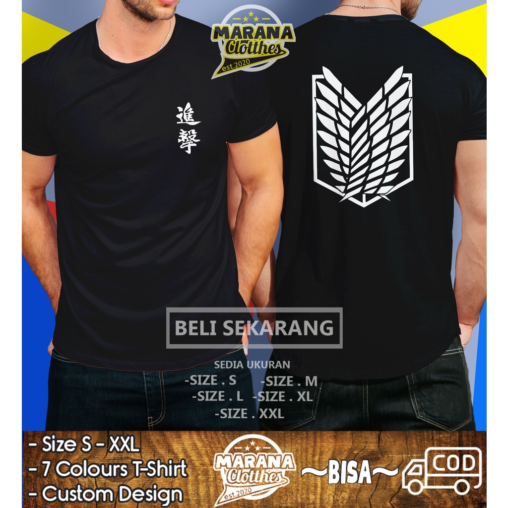 Kaos Baju Attack on Titan Baju Anime