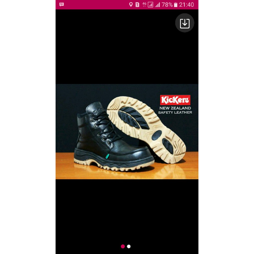 Sepatu Boots Pria Kickers Safety Hitam Bagus