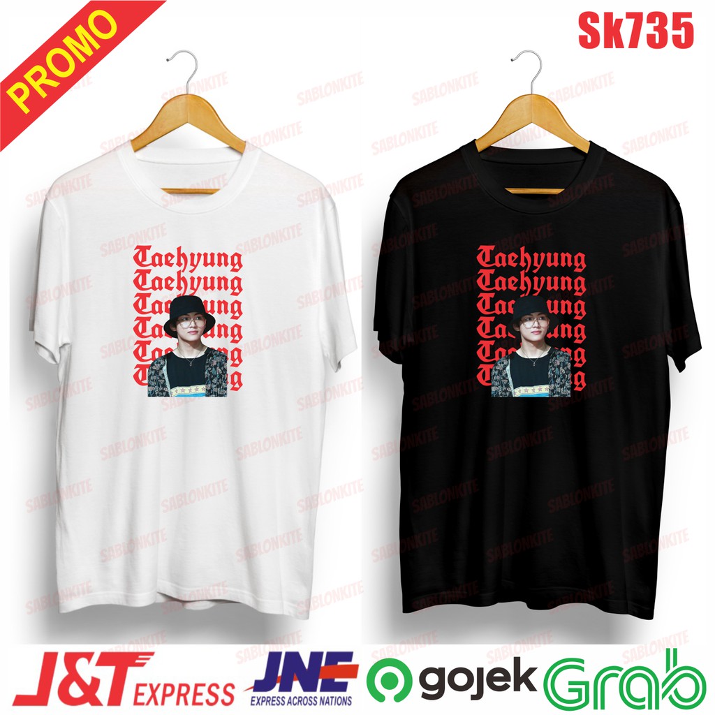 murah!!! kaos KPOP  member taehyung V unisex sk735 combed 30s