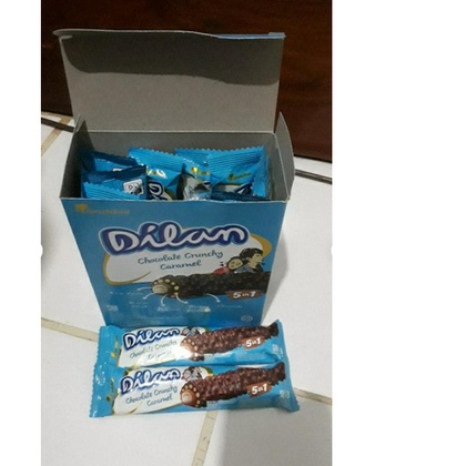 Dilan Chocolate Crunchy Caramel 1 box isi 12 pcs