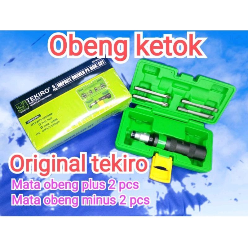 obeng ketok / impact driver tekiro / obeng dok / PE box 5 pcs