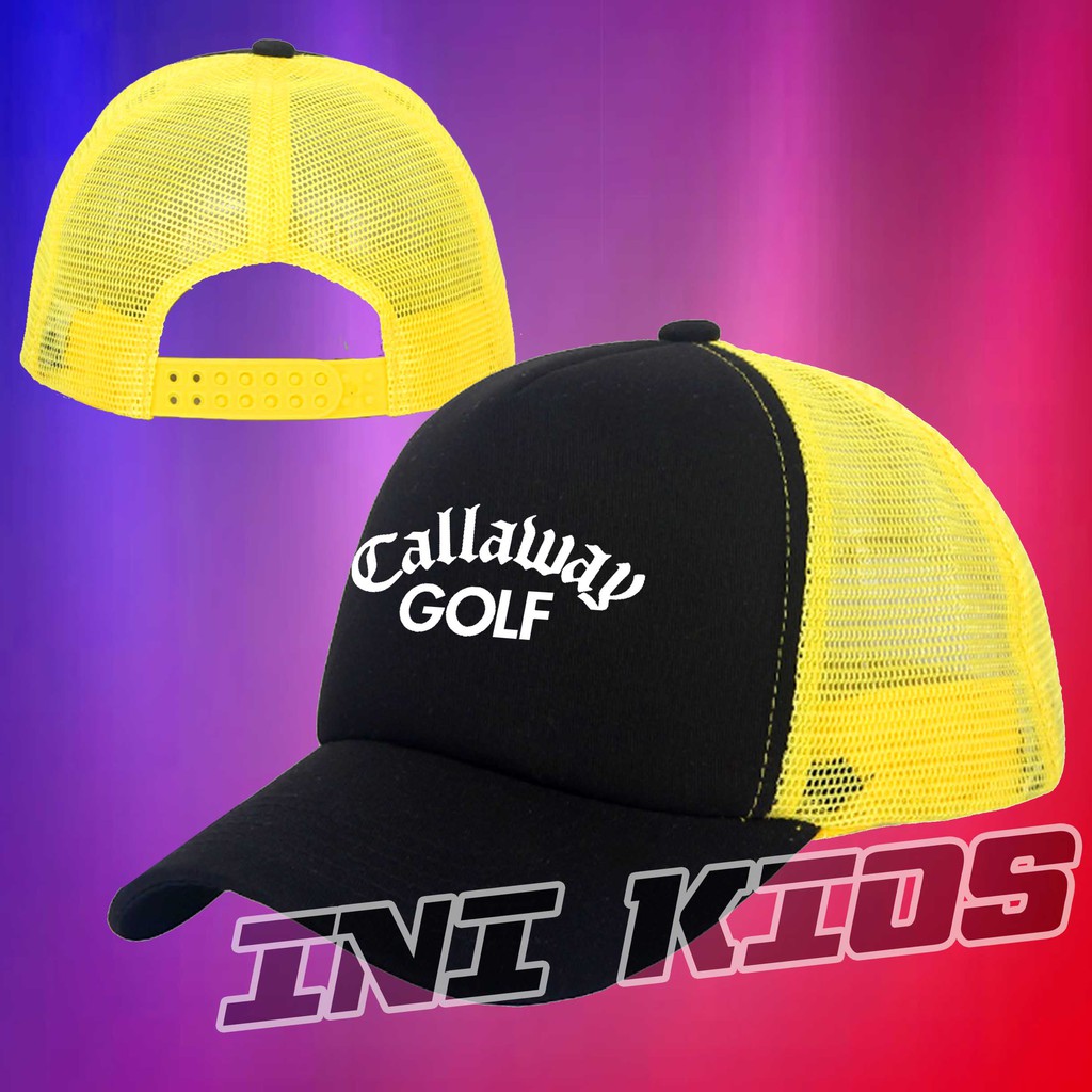 MURAH Topi Trucker Jaring CALLAWAY GOLF Simple Keren Pria Wanita CALLAWAY