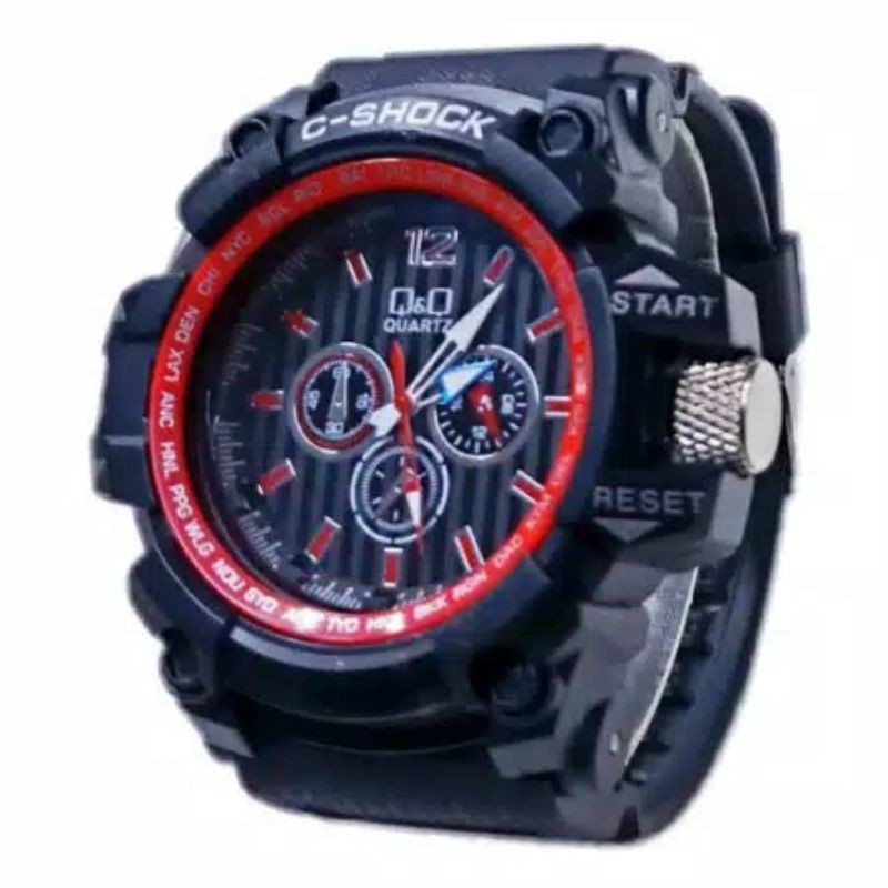 JAM TANGAN PRIA Q&amp;Q jarum STRAP RUBBER