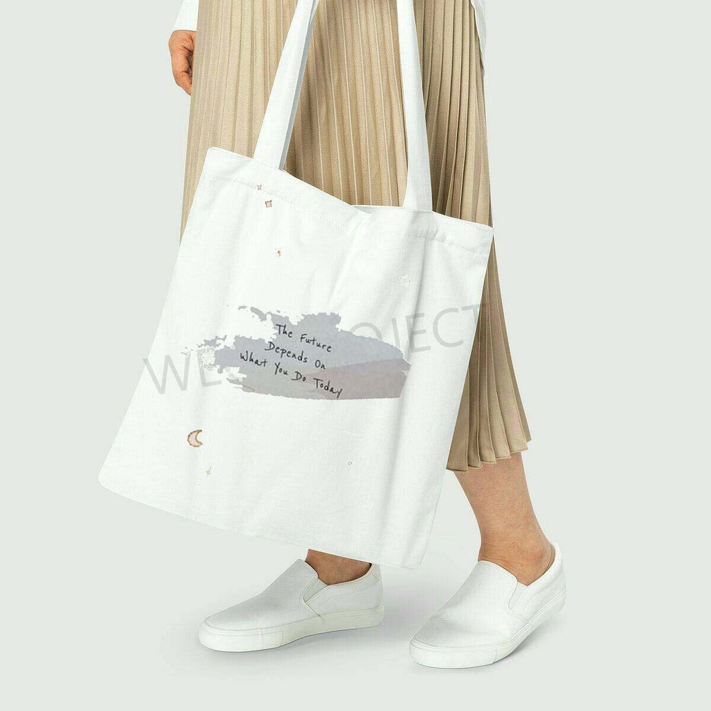 TOTE BAG KANVAS / TOTE BAG WANITA / TOTE BAG WORDS2