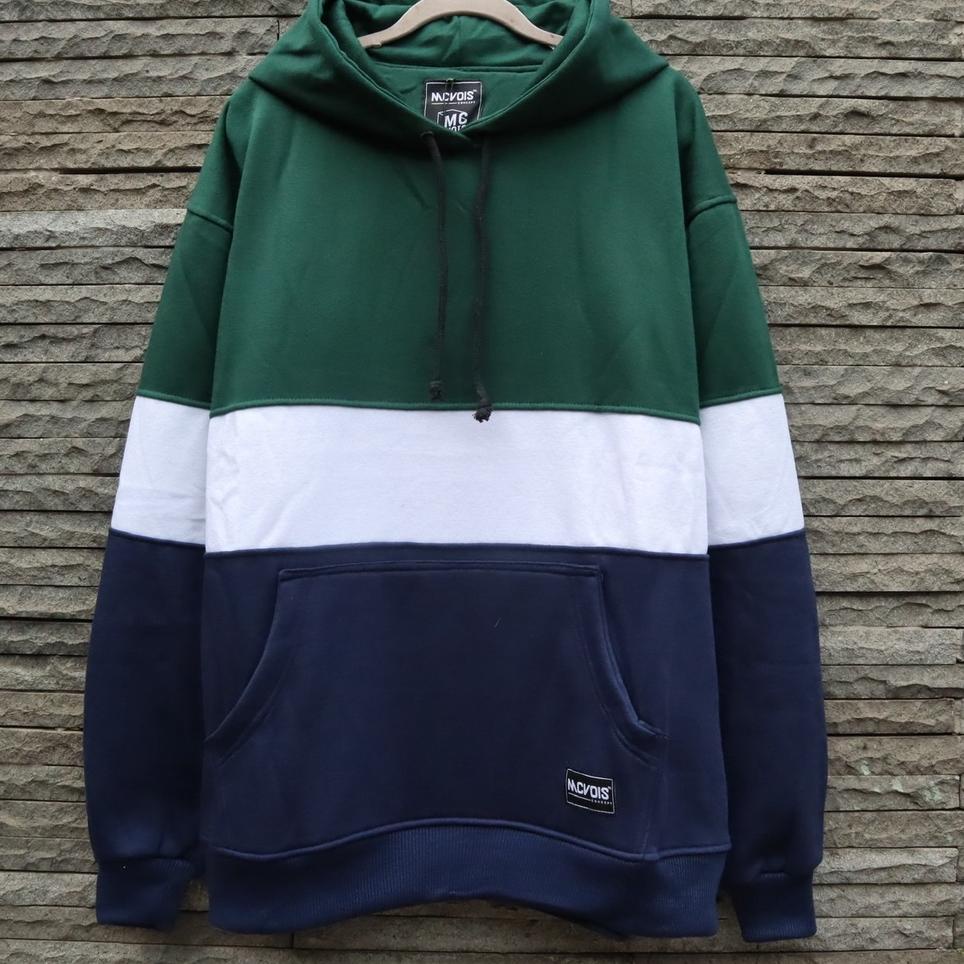 ♞ Mcvois Sweater Hoodie Kombinasi 3D Pria Wanita Premium ℗