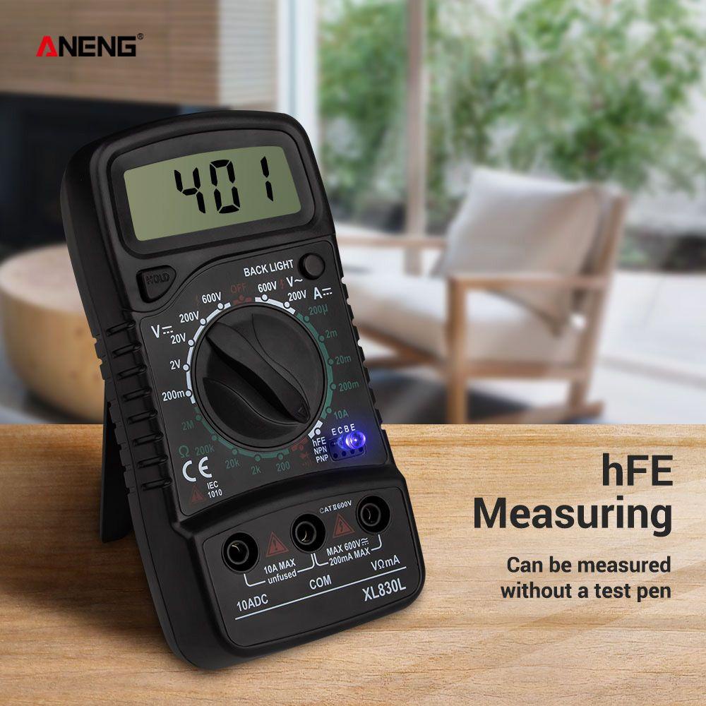 Solighter Multimeter Digital Smart Portable Dengan Layar LCD Backlight