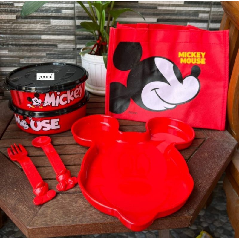Tupperware Tempat Makan Set Mickey Minnie