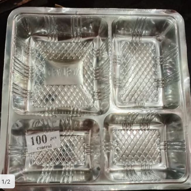 Tray Mika plastik untuk Dus Nasi Box uk 18x18cm.