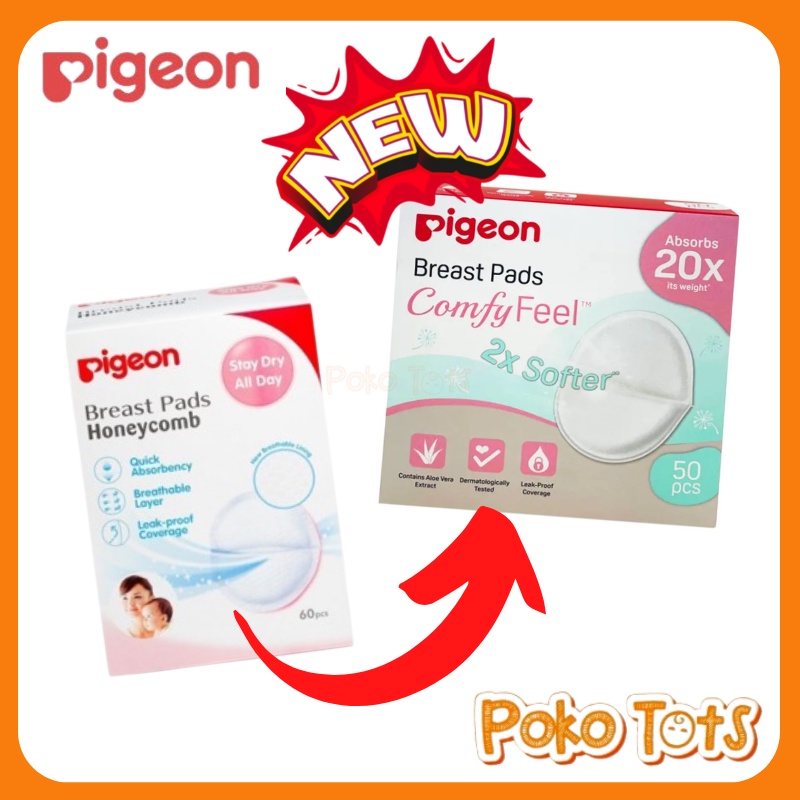 [NEW] Pigeon Breast Pads Comfy Feel Isi 50pcs Penyerap Asi Breast pad HoneyComb Breastpad WHS