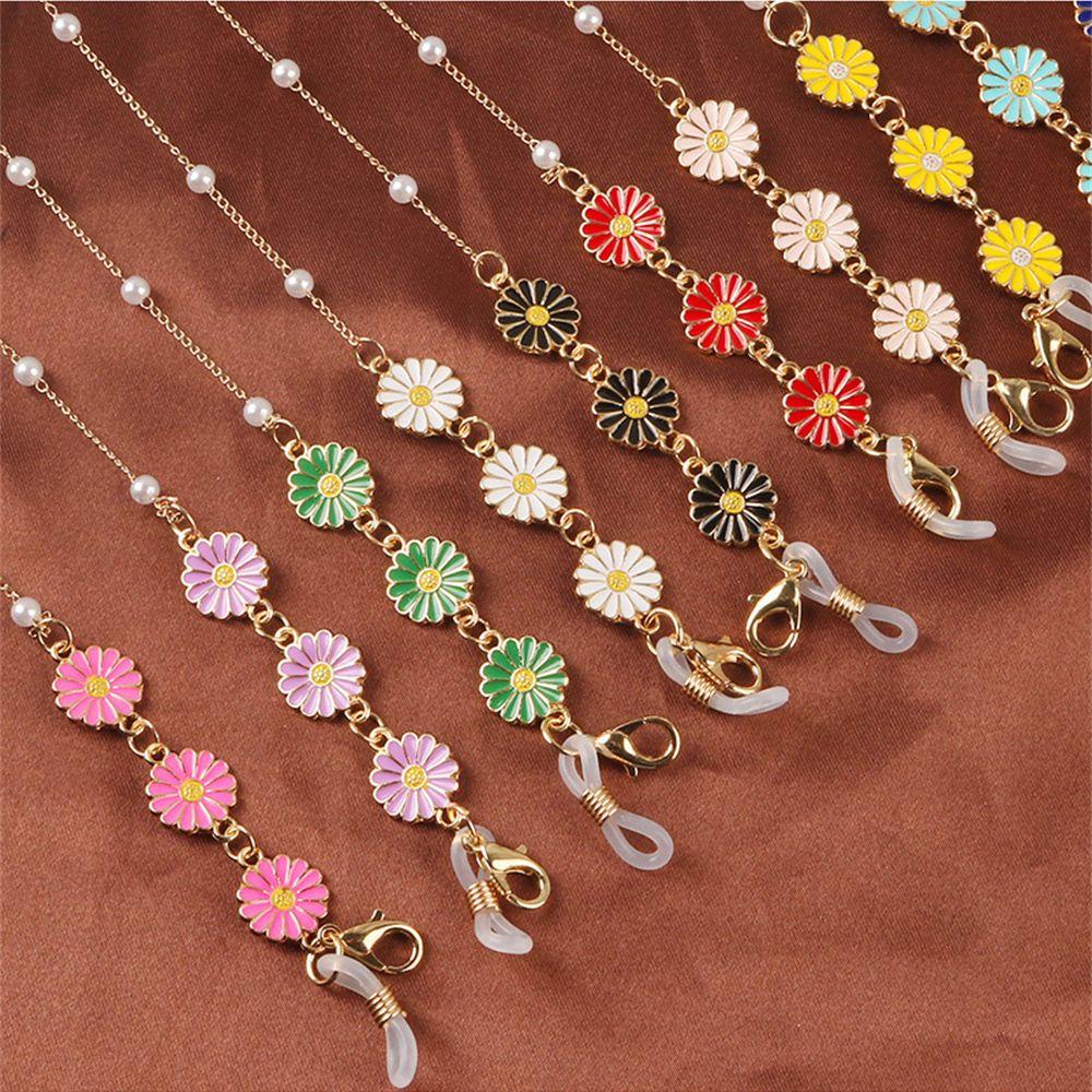 Nanas Rantai Kacamata Wanita Jewlery Anti Hilang Daisy Holder Cord