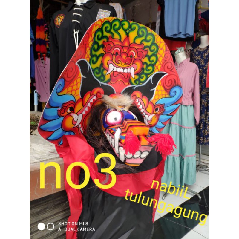 barongan kayu anak no 3 bonus gondel dan gongseng