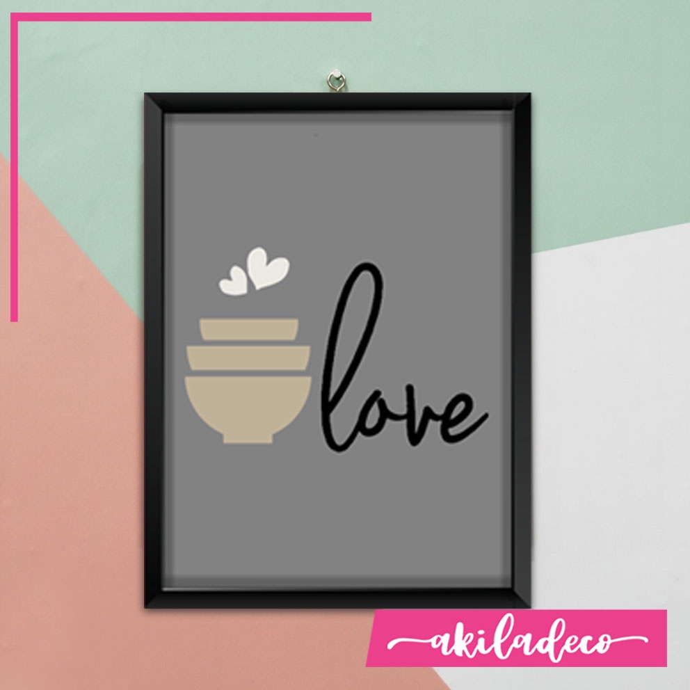 EPL 03 - Hiasan Dinding Dapur Wall Decor Kitchen Eat Drink Love Modern Minimalis