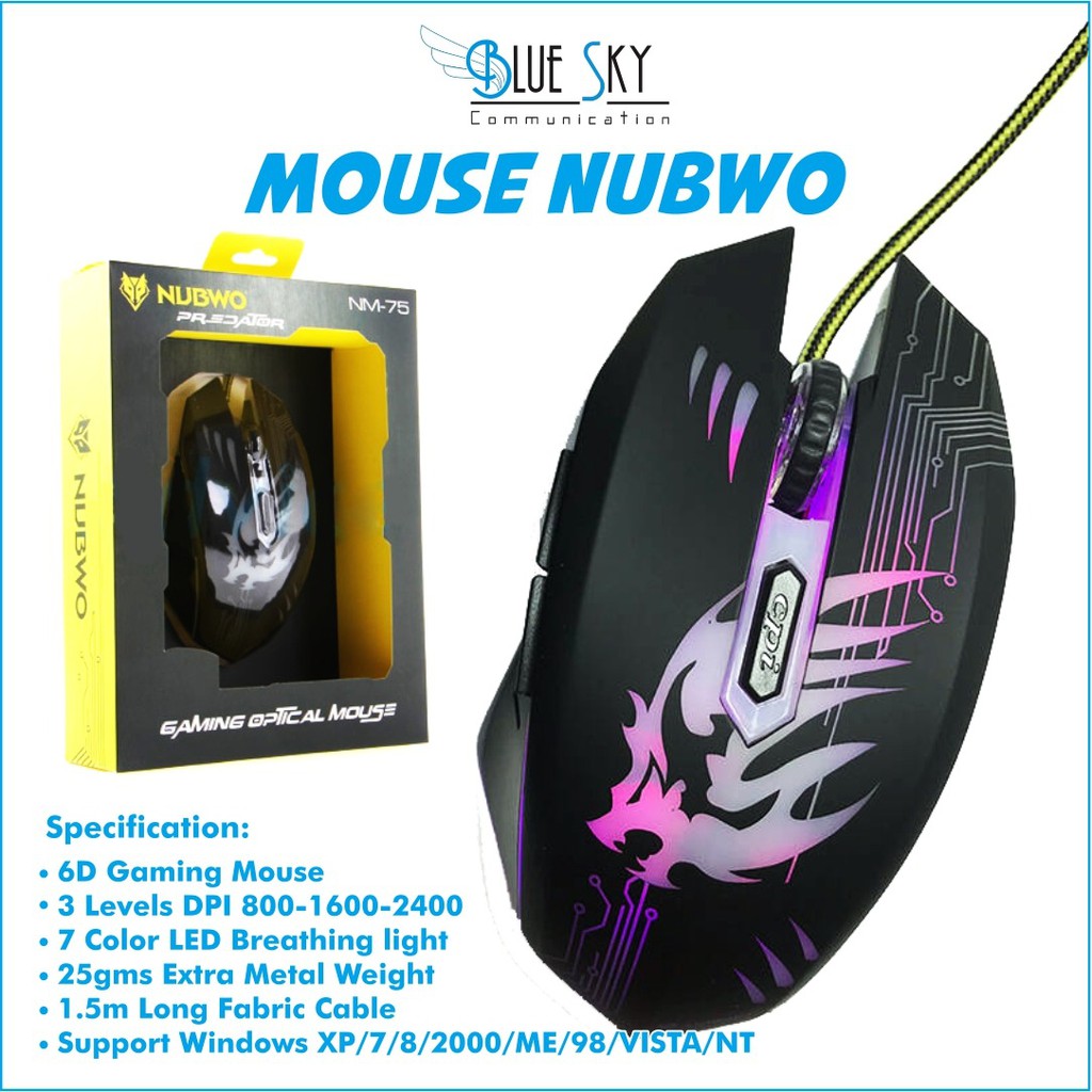 MOUSE GAME GAMING NUBWO NM-75