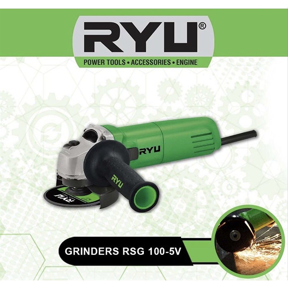 Mesin Gerinda Tangan Ryu RSG 100-5V - Angle Grinder Variable Speed